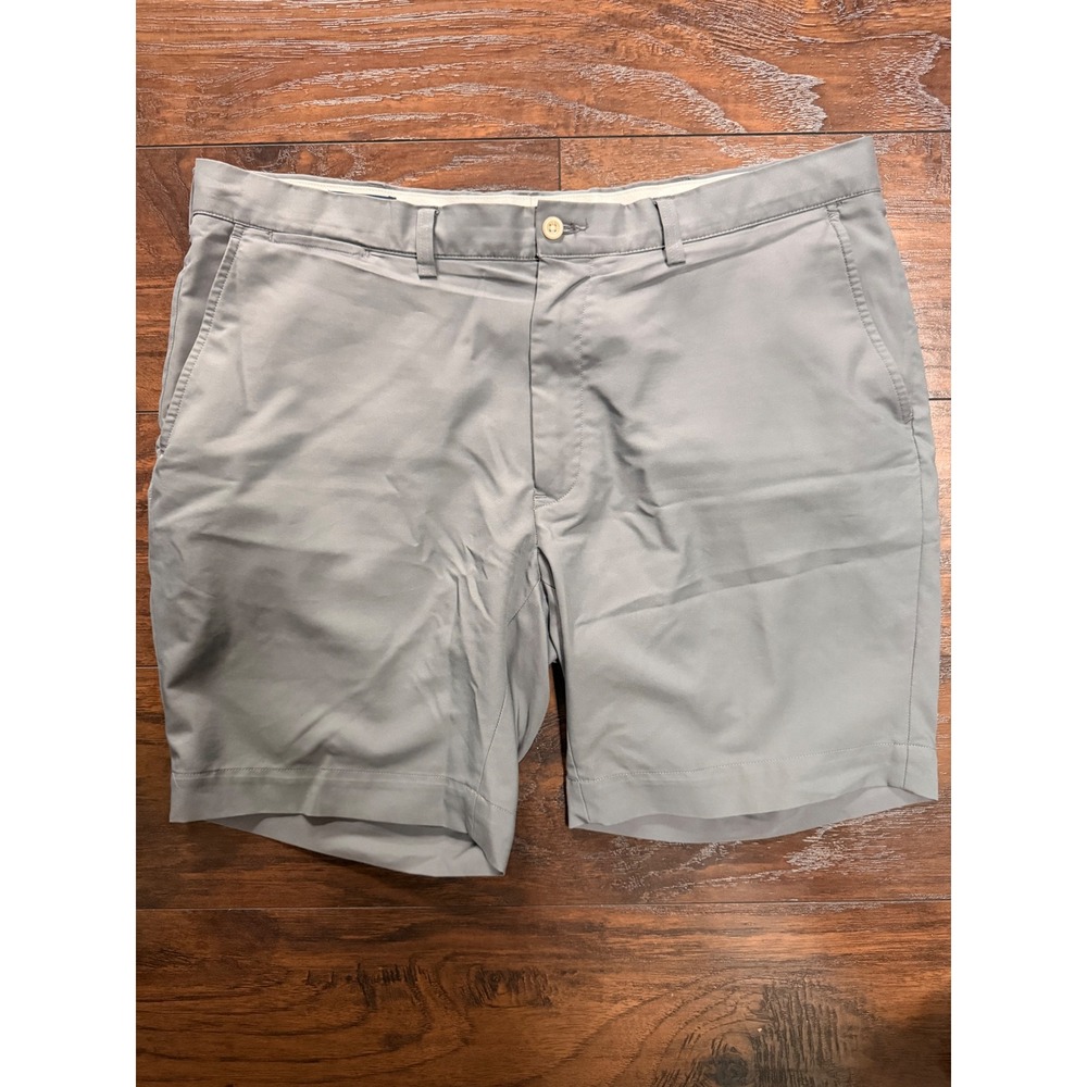 Polo Ralph Lauren Mens Gray Performance Golf Shorts Size 38 Flat Front Chino